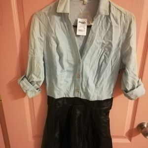 NWT.💙 Charlotte Russe onepiece faux leather skirt
